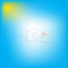 Snail icon, illustration vector. 