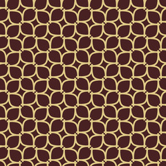 Seamless golden ornament. Modern geometric pattern with repeating elements