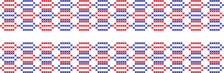 Obraz premium Embroidered cross-national pattern