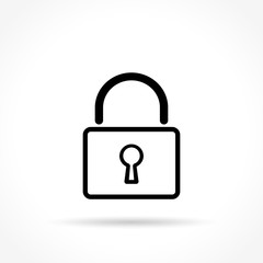 padlock icon on white background