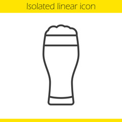 Beer glass linear icon