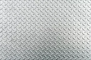 Foto op Plexiglas Stalen checkerplate metalen plaat, metalen plaat textuur achtergrond. © Maha Heang 245789