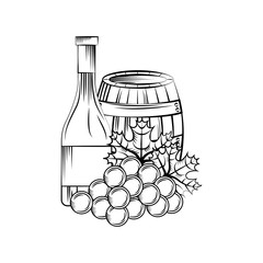 wine house related icons over white background. vector illustration