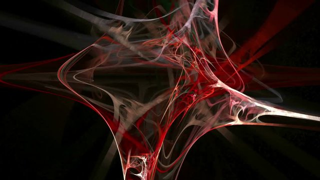 Eye zoom in iris with abstract neural network animation. Futuristic neural dust biotechnology and cyborg concept.