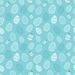 Easter vector background. Egg spring resurrection blue pattern