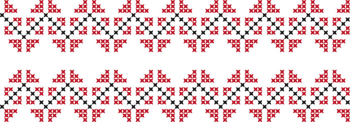 Вышитый узор вышивки крестом украинский национальный