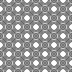 Seamless black and white pattern with celtic traditional abstract ornament