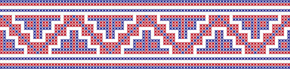 Вышитый узор вышивки крестом украинский национальный