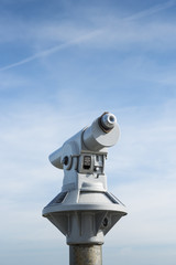 Baltic sea and sky, seen with viewing scope. Vertical.