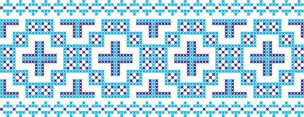 Вышитый узор вышивки крестом украинский национальный