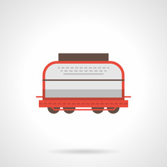 Universal boxcar flat color vector icon