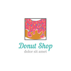 Template logo for donut shop