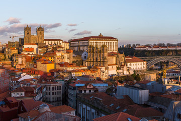 View of Old Porto center, Portugal.