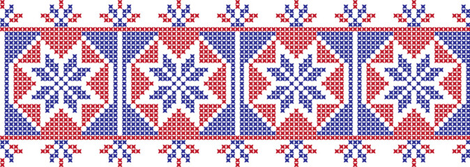 Вышитый узор вышивки крестом украинский национальный