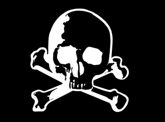 Vector illustration of Skull and cross bones