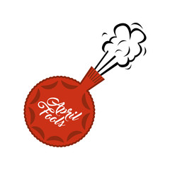 Fart Cushion icon over white background. april fools day concept. colorful desing. vector illustration