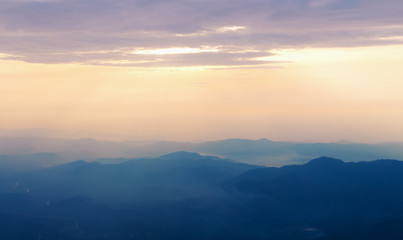 Mountain in the morning
