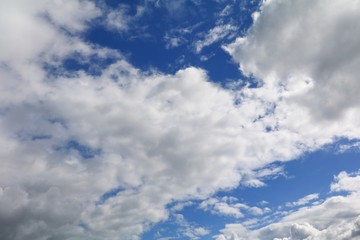blue sky with big cloud and raincloud, art of nature beautiful and copy space for add text