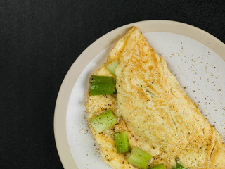 Healthy Cooked Spring Onion Omelette