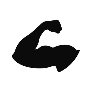 Biceps muscle silhouette vector