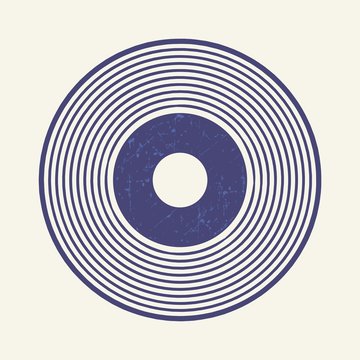 Vinyl record style, lp record symbol