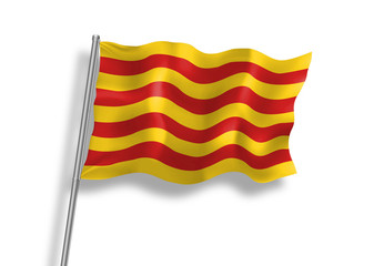 Drapeau de Catalogne en qualité vectorielle 