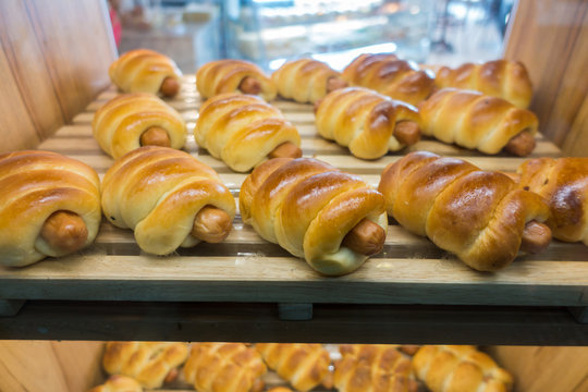 Fresh bakery products, closeup