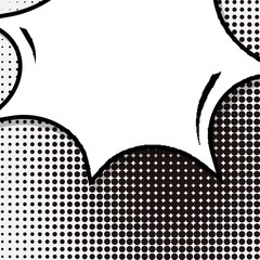 Abstract creative concept vector comic pop art style blank, layout template with clouds beams and isolated dots background. For sale banner, empty speech bubble set, illustration halftone book design.