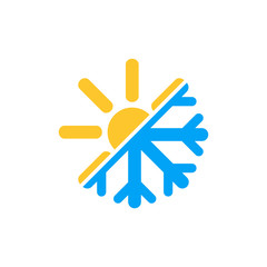 Hot and cold symbol.