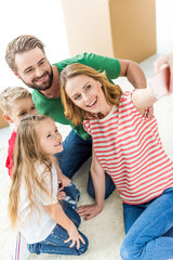 Fototapeta premium Family making selfie