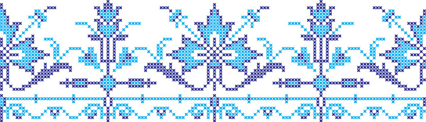 Вышитый узор вышивки крестом украинский национальный