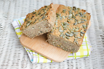 Homemade vegan green lentil pate