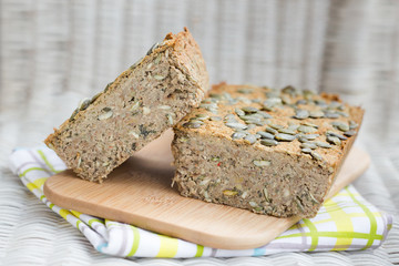 Homemade vegan green lentil pate