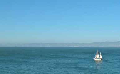 Large Sailboat in San Francisco 