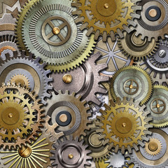 Fototapety  3D metallic gears background