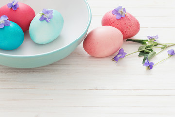 Easter background with eggs