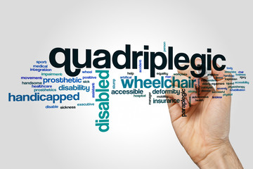 Quadriplegic word cloud