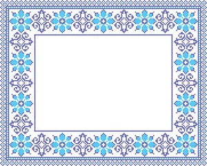 Obraz premium Вышитый узор вышивки крестом украинский национальный