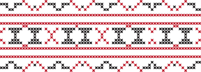 Вышитый узор вышивки крестом украинский национальный