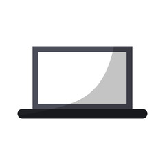 laptop computer icon over white background. vector illustration