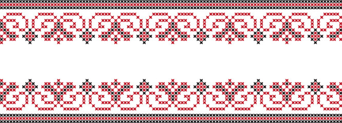 Вышитый узор вышивки крестом украинский национальный