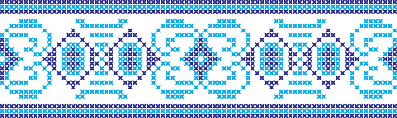 Вышитый узор вышивки крестом украинский национальный