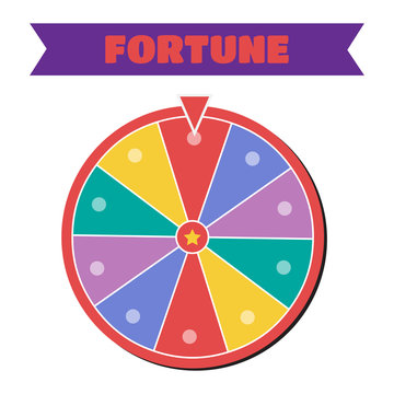 Wheel of fortune illustration. Wheel of fortune logo