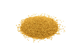 heap of amaranth seeds isolated on white