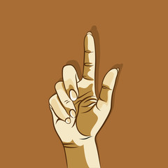 finger point on screen concept