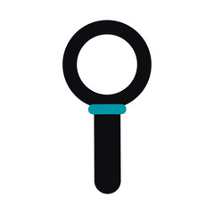 magnifying glass icon over white background. colorful design. vector illustration