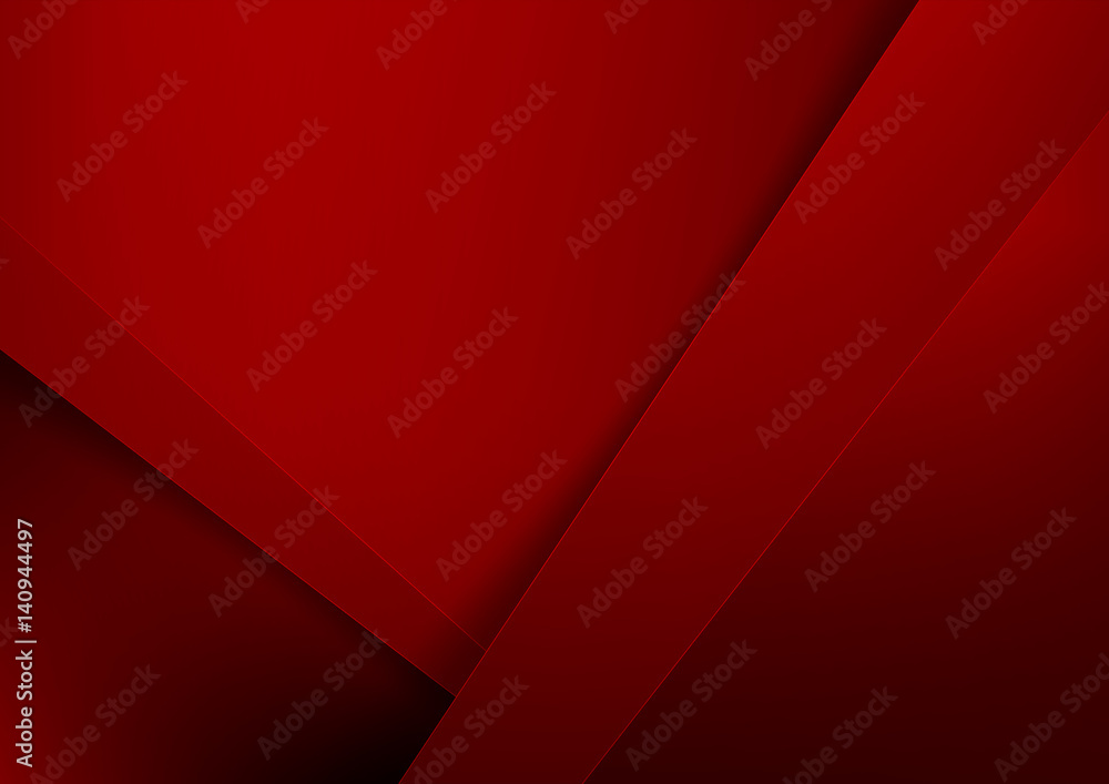 Poster abstract background basic geometry red layered and overlap and shadow element vector illustration ep