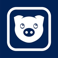 Vector pig icon - Illustration