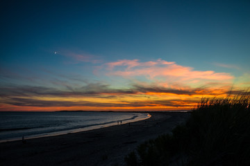 Fototapeta na wymiar Sunset at a Beach in Rhode Island