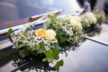 decoration flowers for wedding car